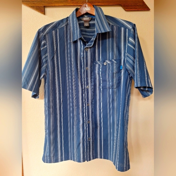 Outdoor Research Mens Striped Short Sleeve Button Down Shirt Size M - Picture 1 of 9